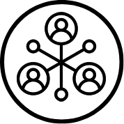line art connect people